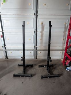 Adjustable Squat Rack Stands Pair