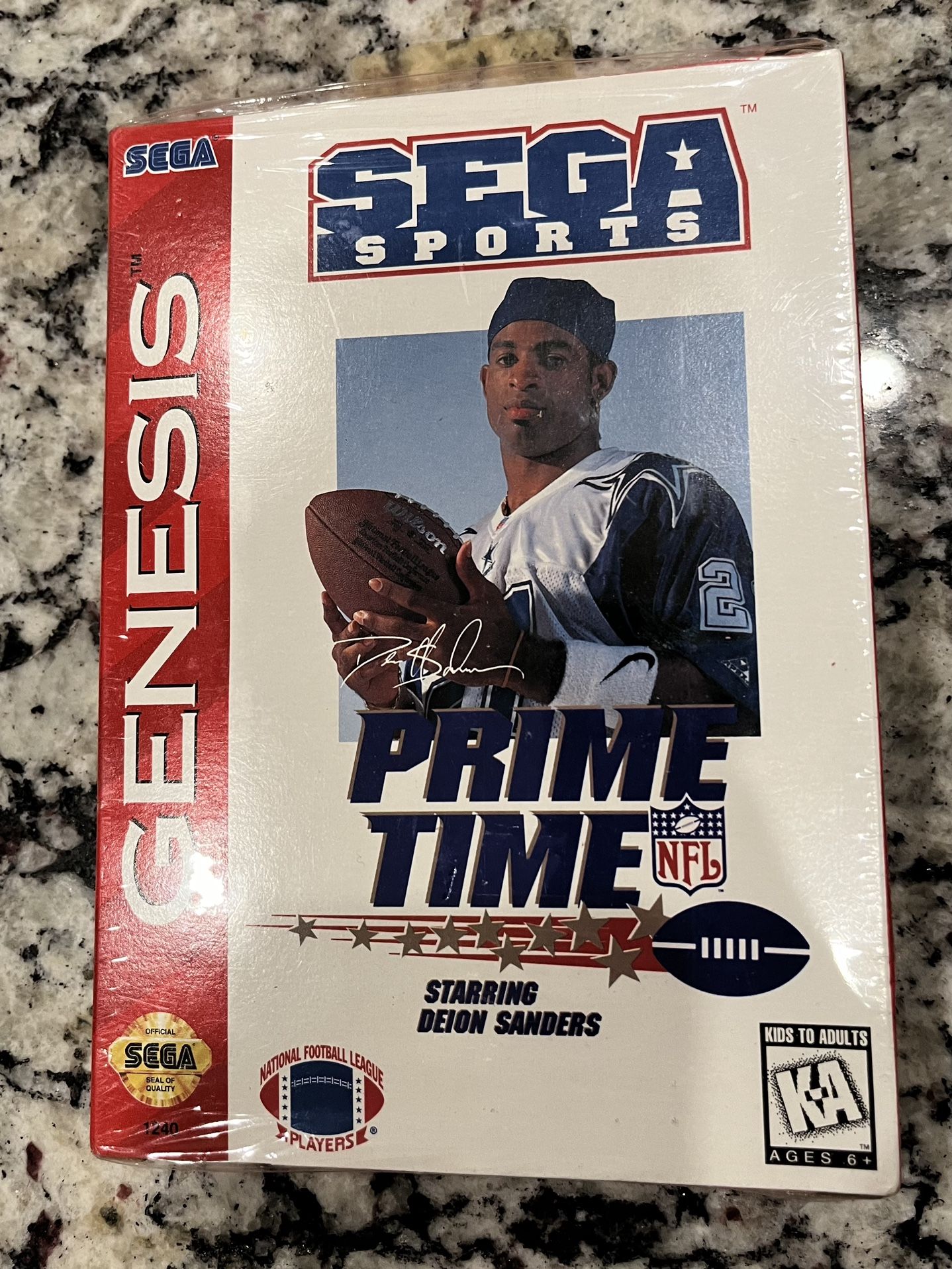 Sega Genesis Deion Sanders Prime Time Football Video Game