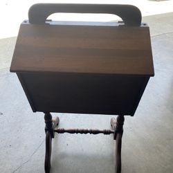 Vintage Wood Sewing Cabinet 