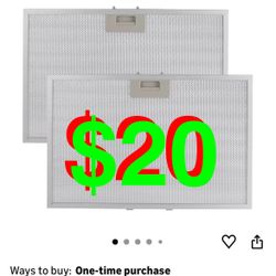 wb02x11012 Range Hood filter Compatible with Compatible with GE Range Hood JV666H2SS,JV566H2SS,17.5 x 11.7 x 0.35Inches 2-Pack. wb02x11012