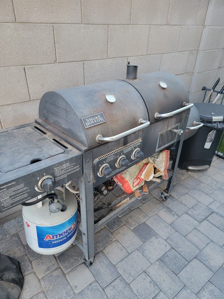 Propane...charcoal...and Smoker....