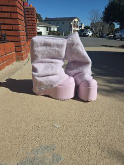 Rave Dolls Kill Platform Pink Boots