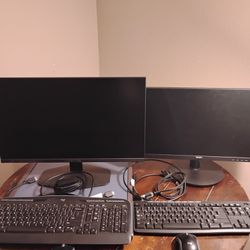 Sceptre Gaming Monitor and Philips Monitor Logitech Keyboards & Mice (Plus HDMI Cables)