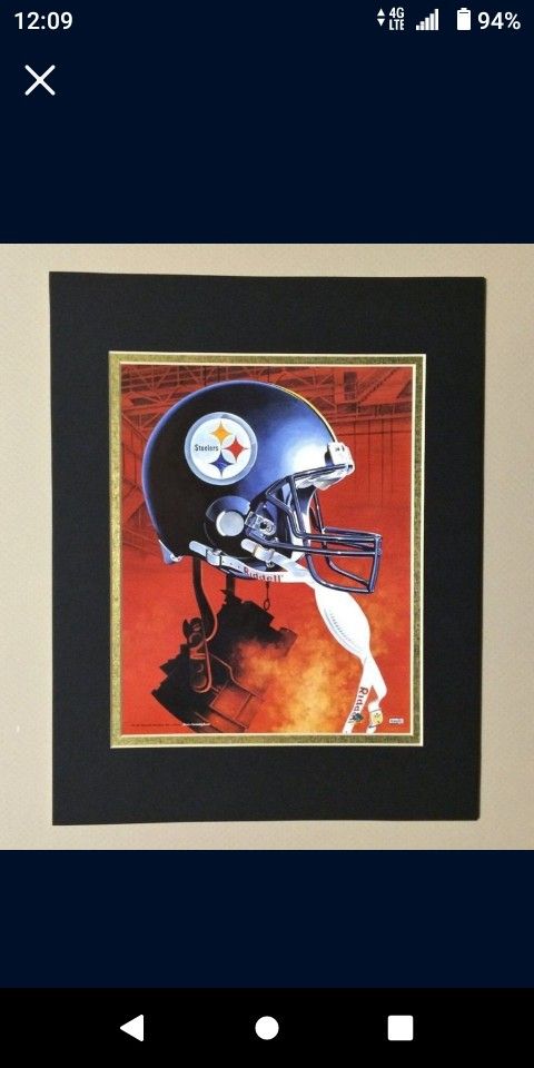 Pittsburgh Steelers Helmet Lithograph