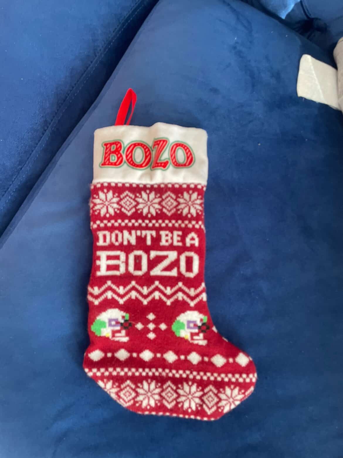BOZO Christmas stocking