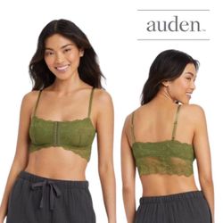 Auden Intimates & Sleepwear | Olive Green Lace Corset Bralette