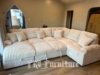 Beige large sectional