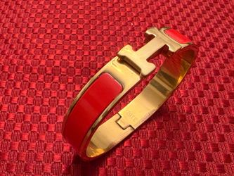 Stainless steel size 7 H clip bracelet