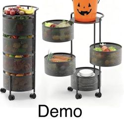 4-Tier Rotating Kitchen Storage Rack