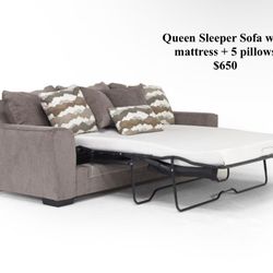 Queen Sleeper Sofa incl. Mattress