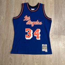 Size Large - Mitchell And Ness Authentic Swingman Jersey NBA Basketball LA Los Angeles Lakers Shaq O’Neal Kobe Labron - Sportswear Jersey