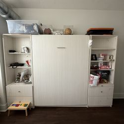 Custom Murphy Bed Wall Unit + shelving 