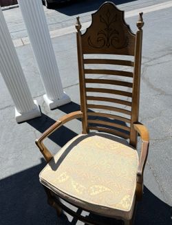 Antique Drexel Ladderback Wooden Dining Arm Chair
