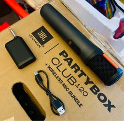 JBL Wireless Microphone ≠ JBL Dual Channel Receiver/ Adapter, Original Partybox Set, & Charger