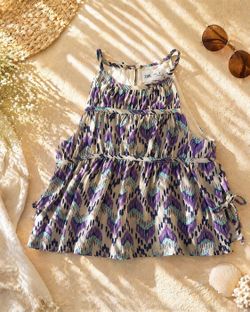ZARA Girls Ikat Print Sleeveless Top Size 8