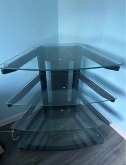 Glass tv stand