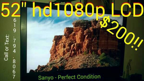 Sanyo 52 inch LCD HDTV 1080p