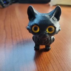 3D Printed Articulated Flexi Black Cat