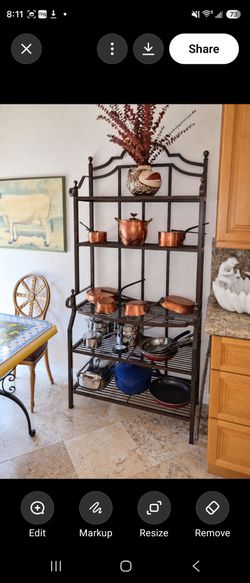 Heavy zduty Wrought Iron Bakers Rack/Kitchen Rack