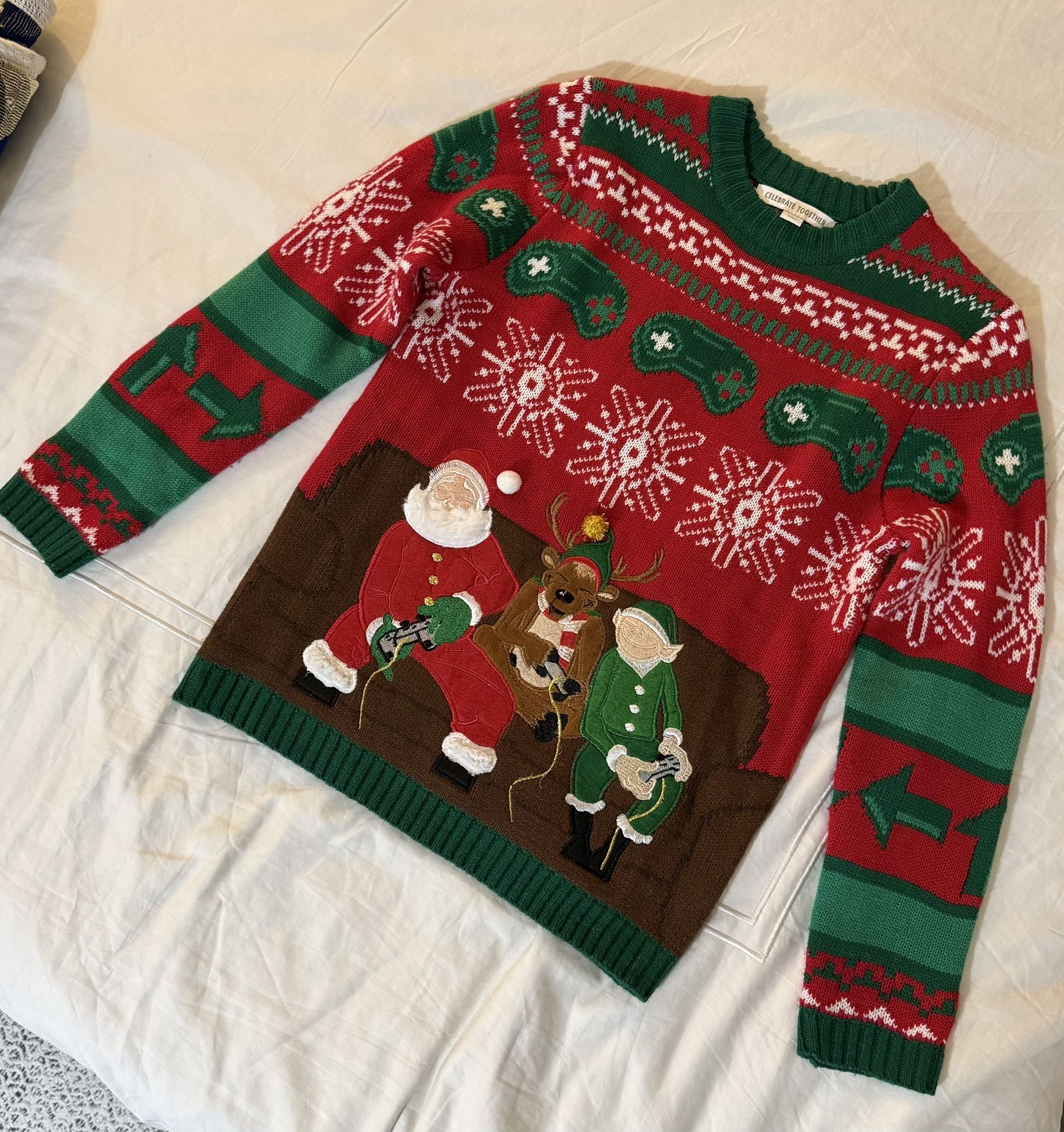 Christmas Sweater Gaming Santa