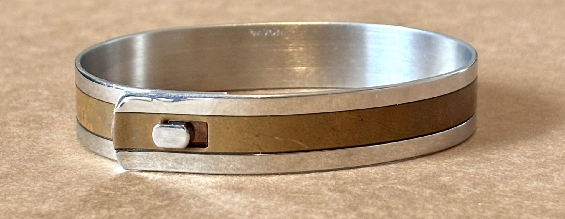 Vintage Avon 70’s Regent Street Copper/Stainless Steel Metal Unisex Bracelet