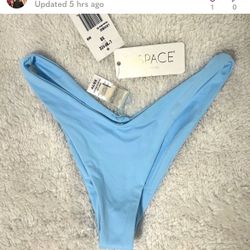 L*Space Cabana Bikini Bottom Bitsy Cut in Sky Blue - XS - NWT New with Tags!