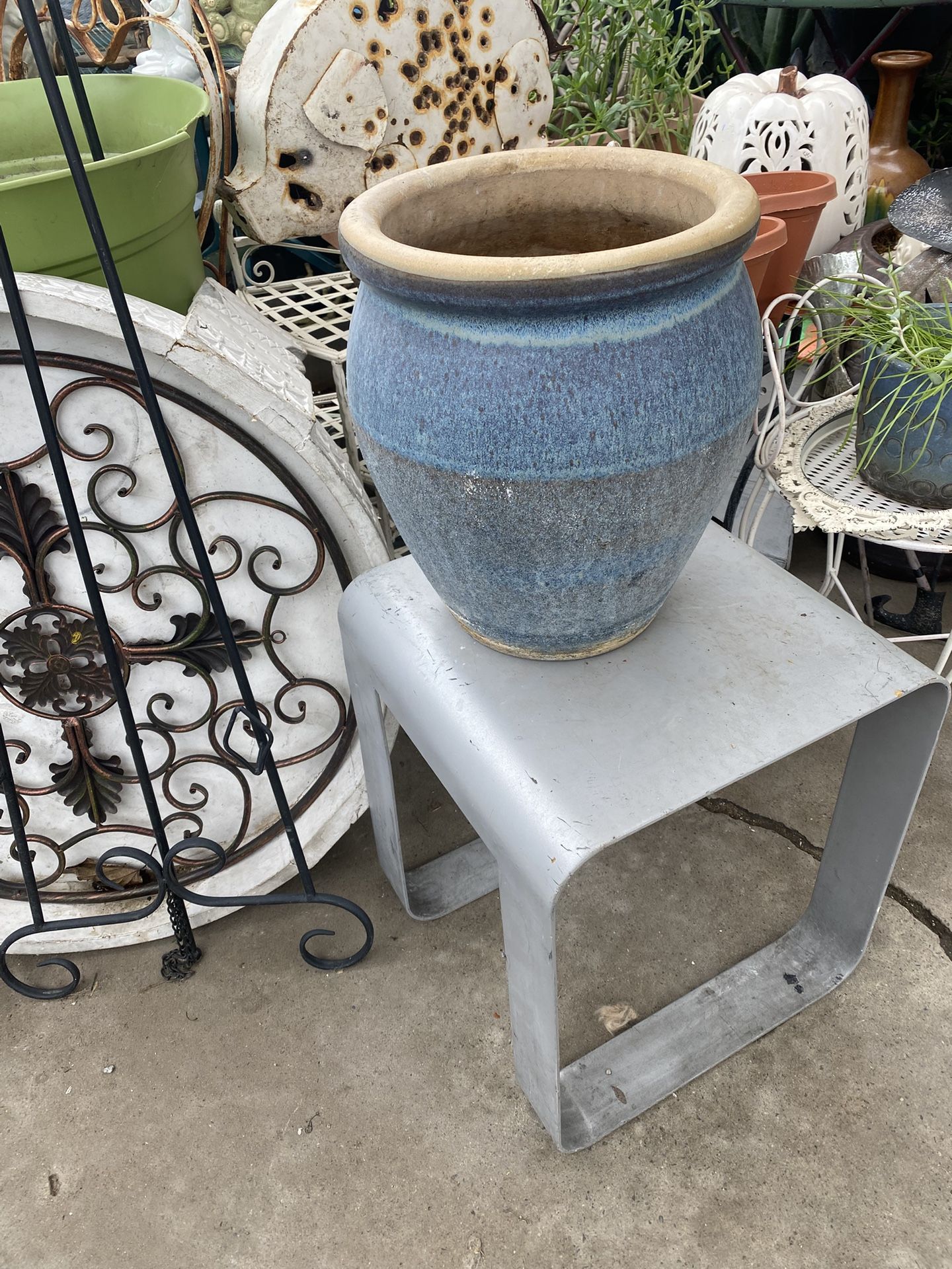 Metal Plant Stand About A Ft.