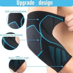 2x Size M, Elbow Compression Sleeve, Braces for Tendonitis and Tennis Elbow，Arm Supports golfer，tennis elbow relief for women & men, for weightlifting