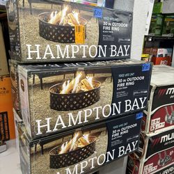 30 in. Steel Fire Ring with Lattice Pattern in Black, anillo para fogatas de leña