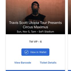 Travis Scott Utopia Ticket (GOOD SEATS)