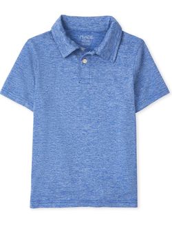 The Children's Place Boys' Short Sleeve Performance Polo Renew Blue