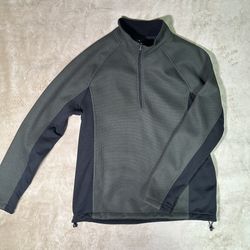 Men's Size L Zeroxpouser Pullover Sweatshirt Half Zip Green and Black