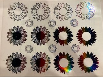 Iridescent Resin Inserts/Vinyl Stickers