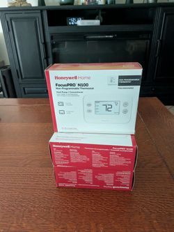 New 3-Honeywell FocusPRO N100 Thermostats