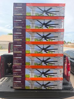 Kensgrove II 72 in. Smart Indoor/Outdoor Matte Black Ceiling Fan with Remote Included Powered by Hubspace $180 EACH BRAND NEW VERY FIRM PRICE Very FIR
