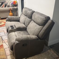 Loveseat Leather Couch 