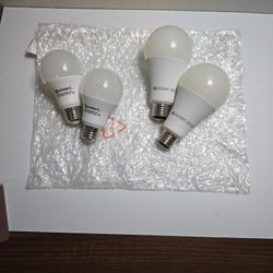 4-Pack LED Light Bulbs Bundle - 60W & 100W Equivalents - Bright & Warm