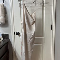 Satin Midi Cream Dress Size 12