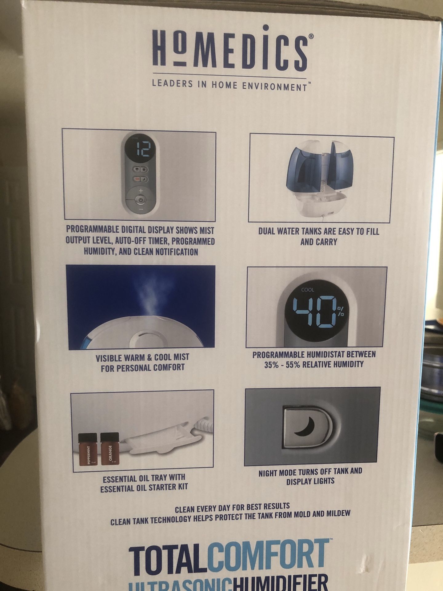 Homedics Ultrasonic Humdifier