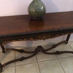 Brown Wood Side Table/console Good Condition 