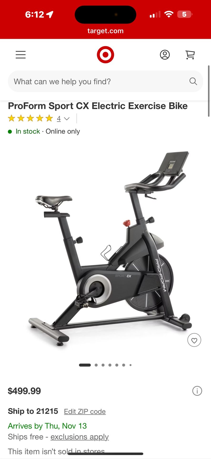 ProForm Sport CX Electric Exercise Bike