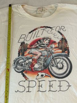 Mischief Made Built For Speed Tshirt Womens Size M medium Distressed tattoo alt