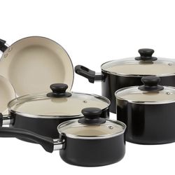 Ceramic Nonstick Pots and Pans 11 Piece Cookware 
