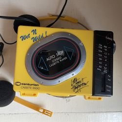 Wet N Wild Cassette Radio Player With Headphones Centurion Tested