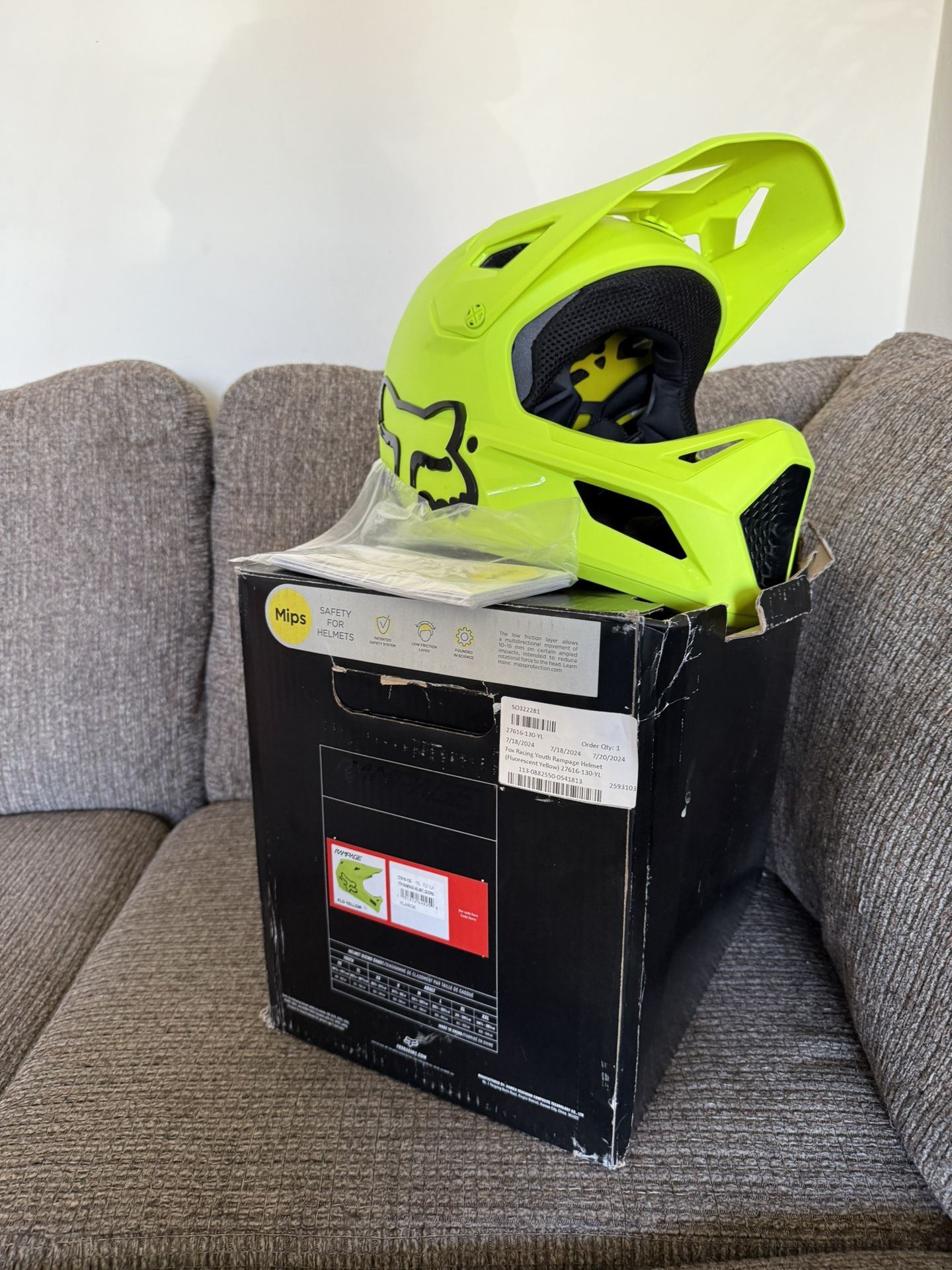 Fox Rampage Dirtbike Helmet Neon