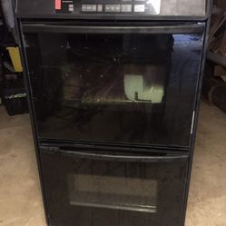 Black Double Whirlpool Oven 32 Inch