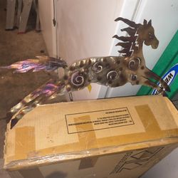 Metal Fire Ball Hanging Horse