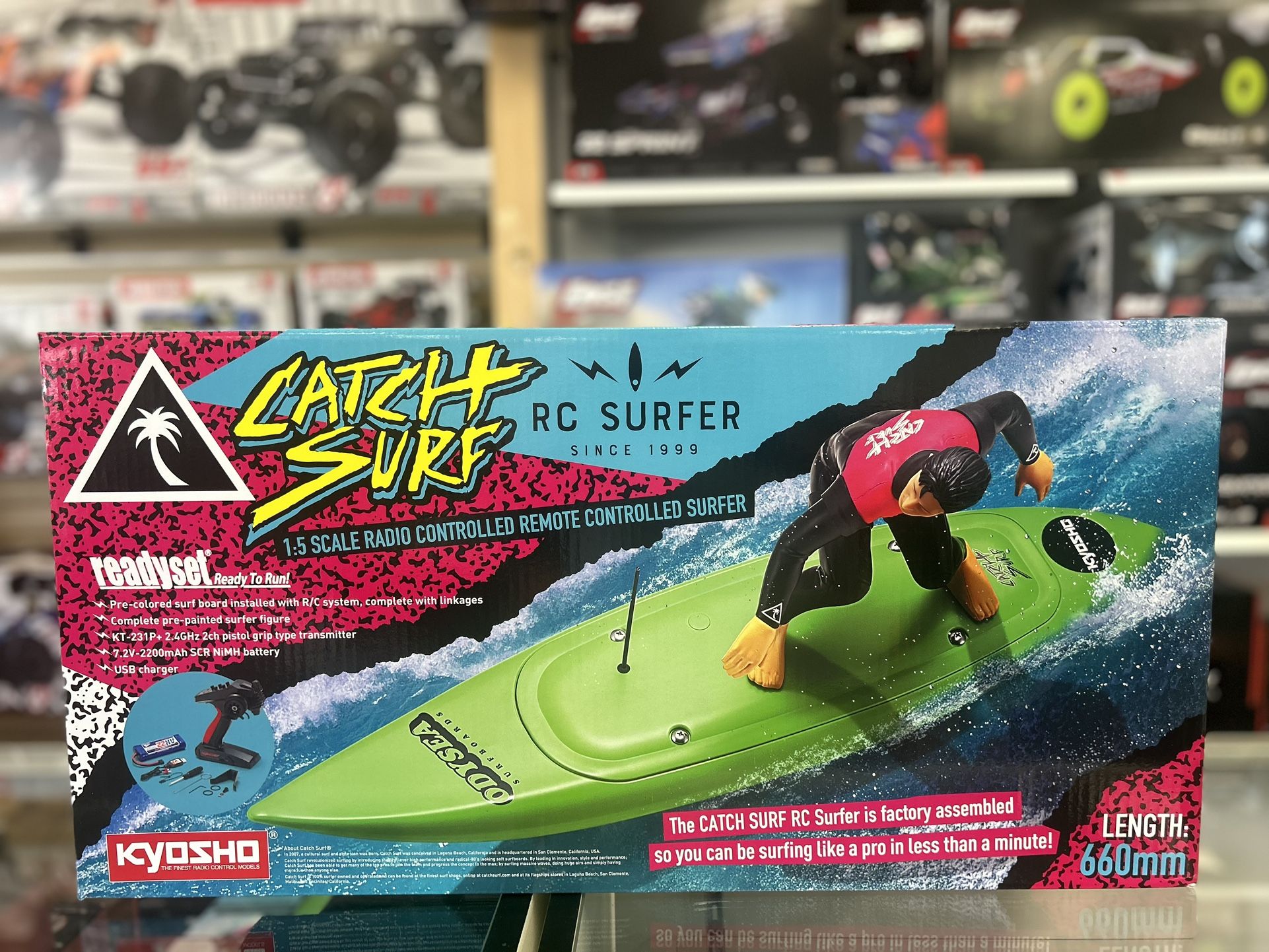京商　RC SURFER Kyosho RC SURFER 2.4ghz Water Proof Ready To Run -RTR- GREEN-