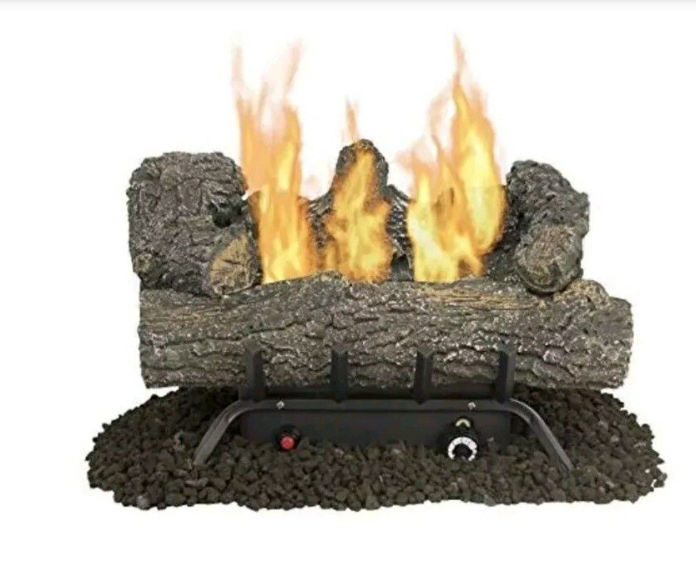 Pleasant Hearth 18" 30,000 btu dual burner vent-free gas log fireplace