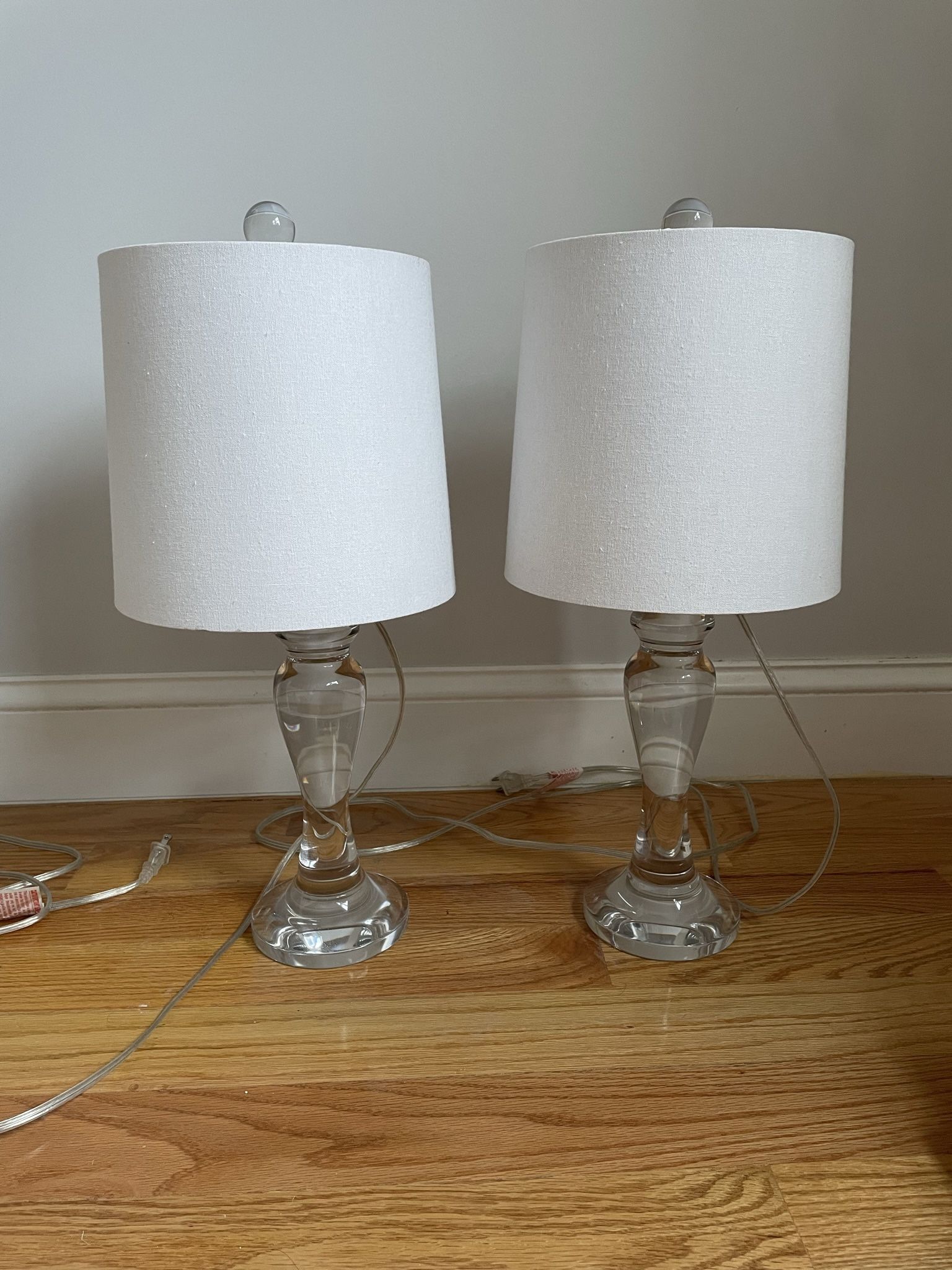 Set of 2 Nicole Miller Crystal Lamps